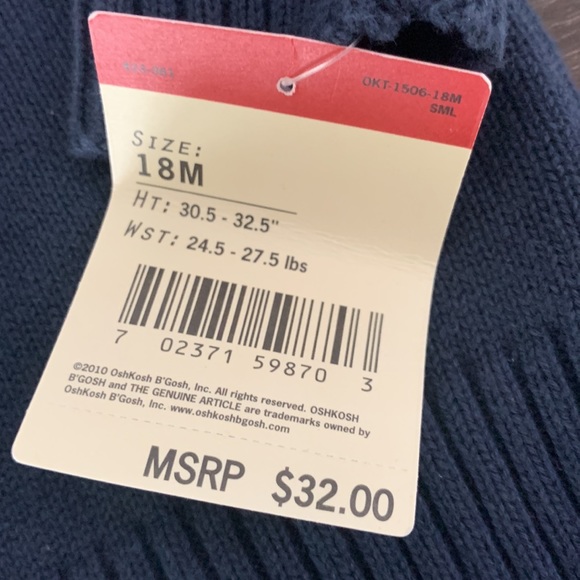 Brand new navy blue toddler sweater - Picture 6 of 6